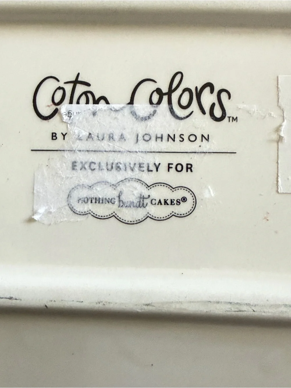 Rare Coton Colors and Bundts. Bring The Joy, narrow serving tray.